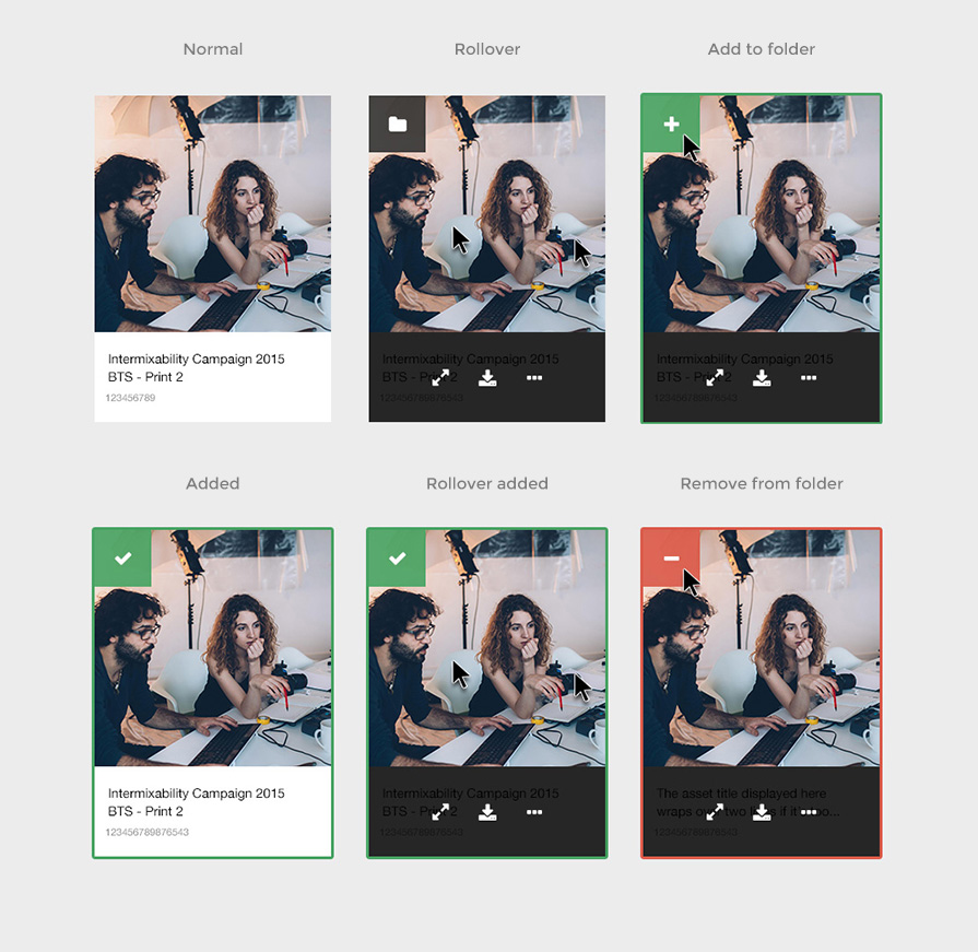 add to folder ui design