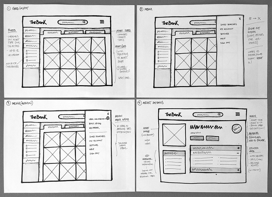 initial ui sketches
