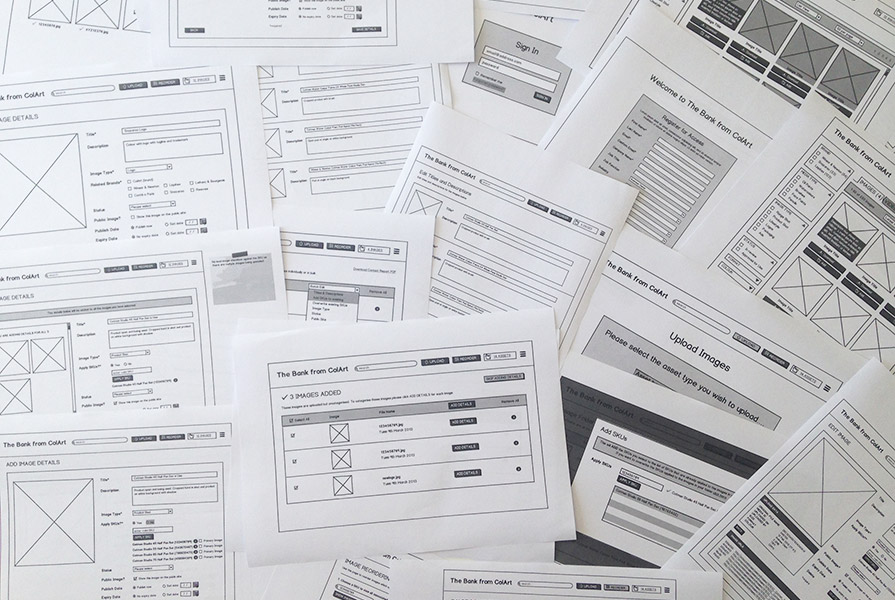 initial wireframes